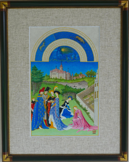 Très Riches Heures du Duc de Berry, copia di aprile