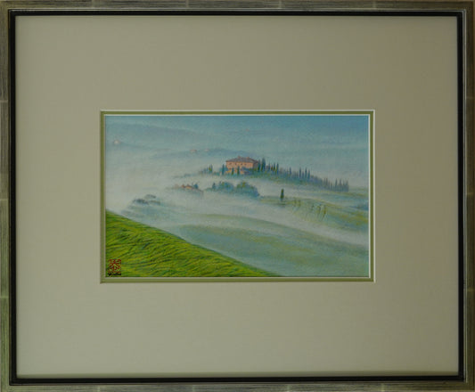 Mattina nebbiosa, Crete senesi