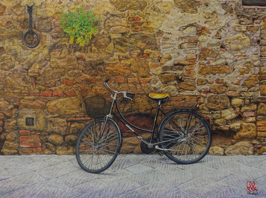 Paesaggio con bicicletta, Pienza