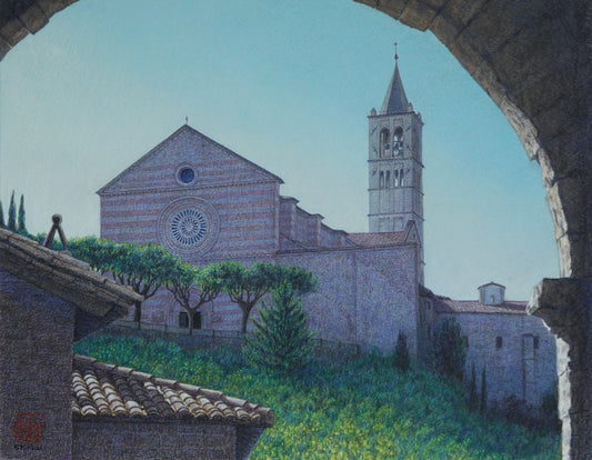 Assisi al mattino - Basilica di Santa Chiara